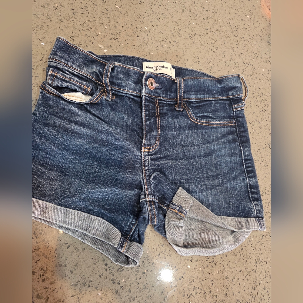 Abercrombie Kids Dark Blue Jean Shorts